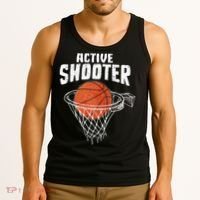 Active Shooter Basketball Lovers Men Women Basketball Player Tank Top thumb 3
