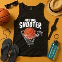 Active Shooter Basketball Lovers Men Women Basketball Player Tank Top thumb 4