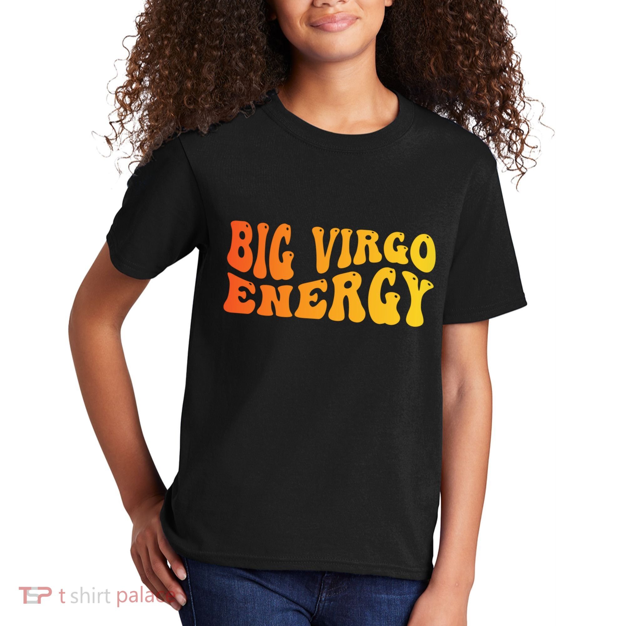 August September Birthday Big Energy Virgo Kids T-Shirt