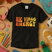 August September Birthday Big Energy Virgo Kids T-Shirt thumb 3