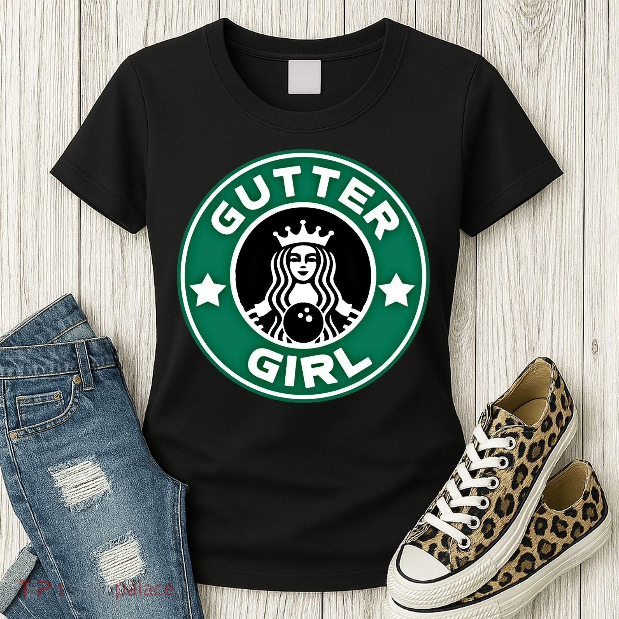 And S Bowling Funny Gutter Graphic Funny Gift Women's T-Shirt