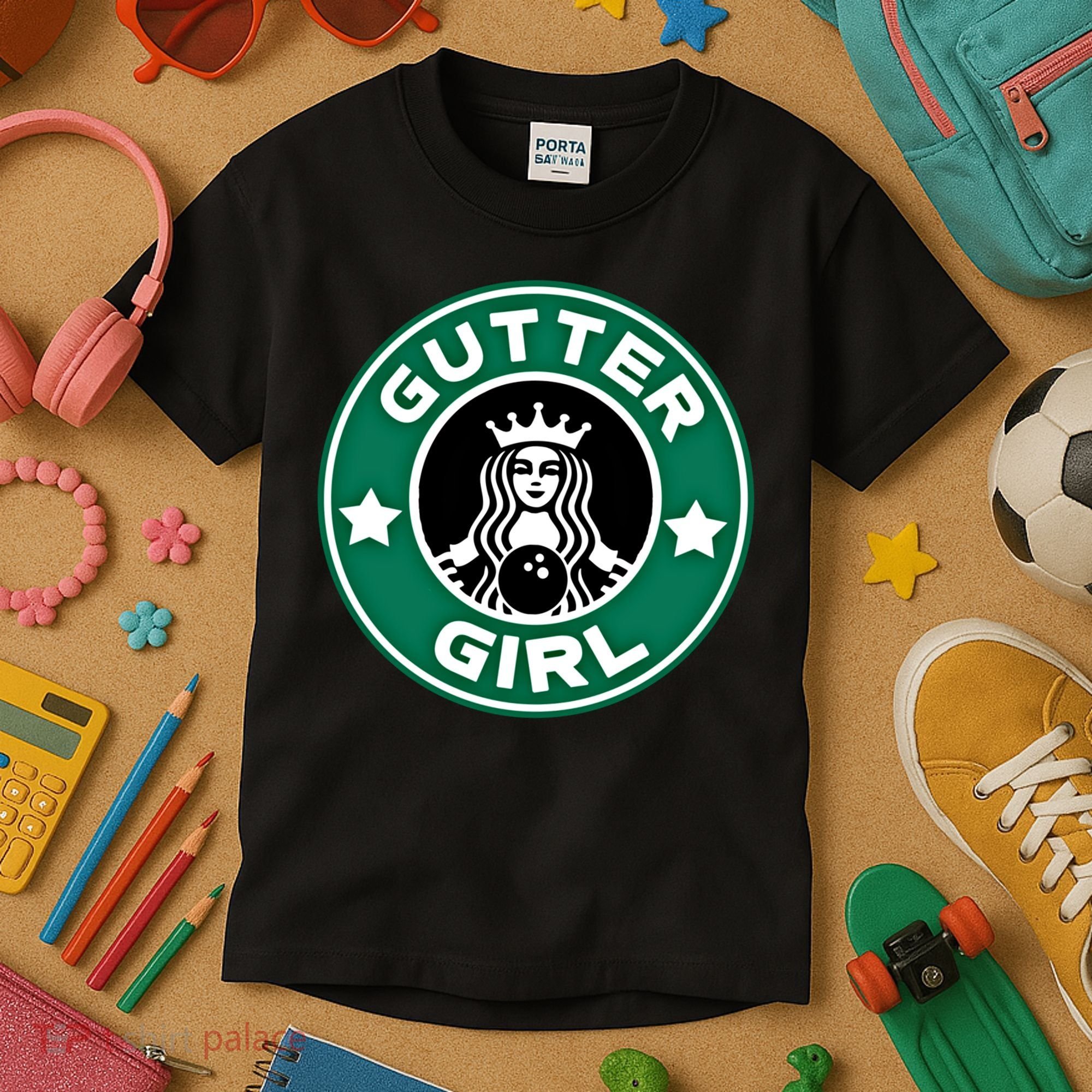 And S Bowling Funny Gutter Graphic Funny Gift Kids T-Shirt