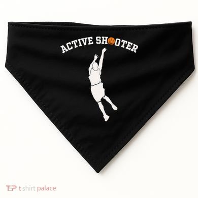 Active Shooter Basketball Lovers funny player USA-Made Doggie Bandana
