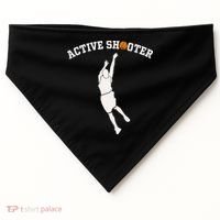 Active Shooter Basketball Lovers funny player USA-Made Doggie Bandana thumb 0