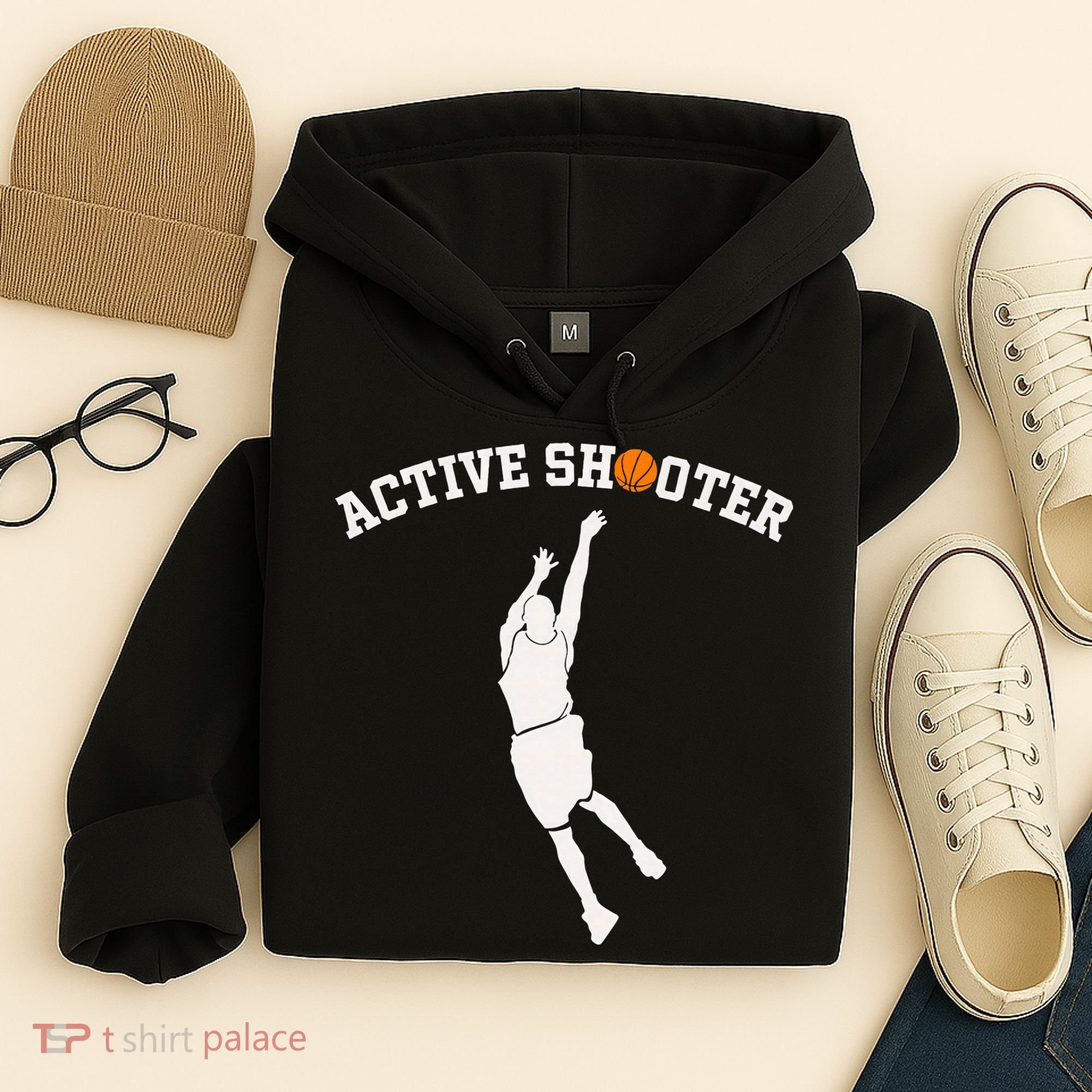 Active Shooter Basketball Lovers funny player Hoodie
