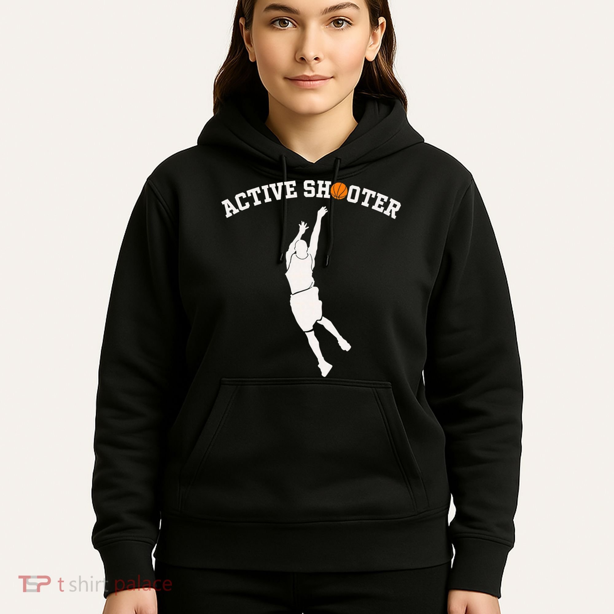 Active Shooter Basketball Lovers funny player Hoodie