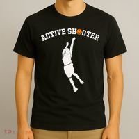 Active Shooter Basketball Lovers funny player T-Shirt thumb 3