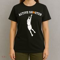 Active Shooter Basketball Lovers funny player T-Shirt thumb 4