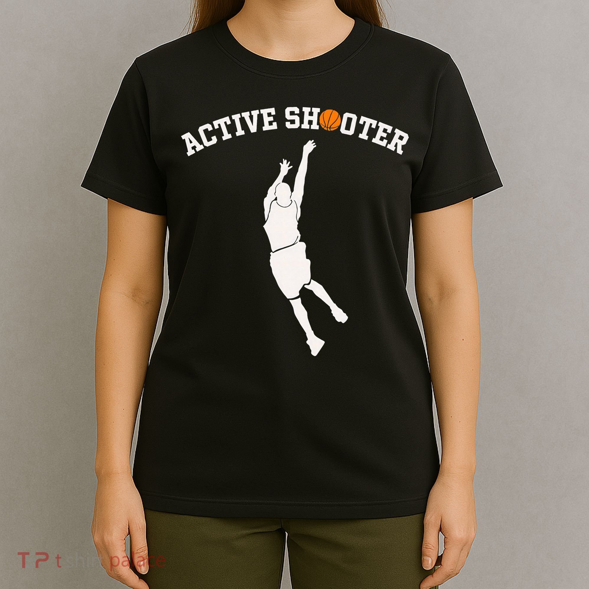 Active Shooter Basketball Lovers funny player T-Shirt