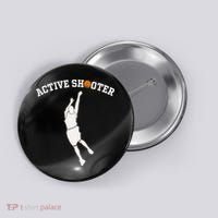 Active Shooter Basketball Lovers funny player Button thumb 0
