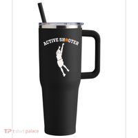 Active Shooter Basketball Lovers funny player 40oz Vacuum Insulated Stainless Steel Travel Tumbler thumb 0