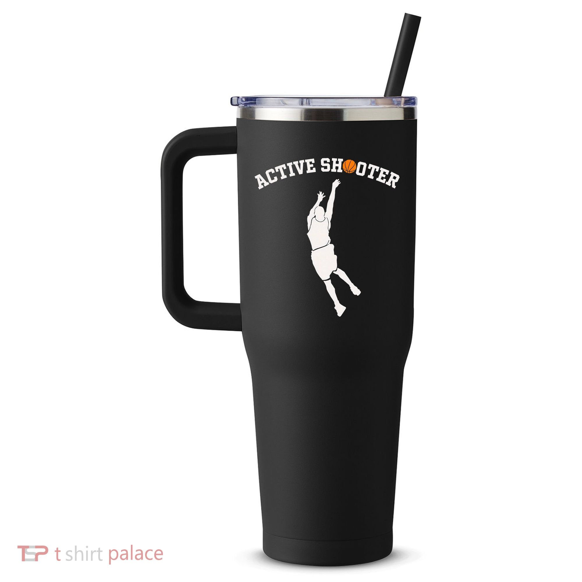 Active Shooter Basketball Lovers funny player 40oz Vacuum Insulated Stainless Steel Travel Tumbler