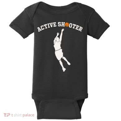 Active Shooter Basketball Lovers funny player Baby Bodysuit