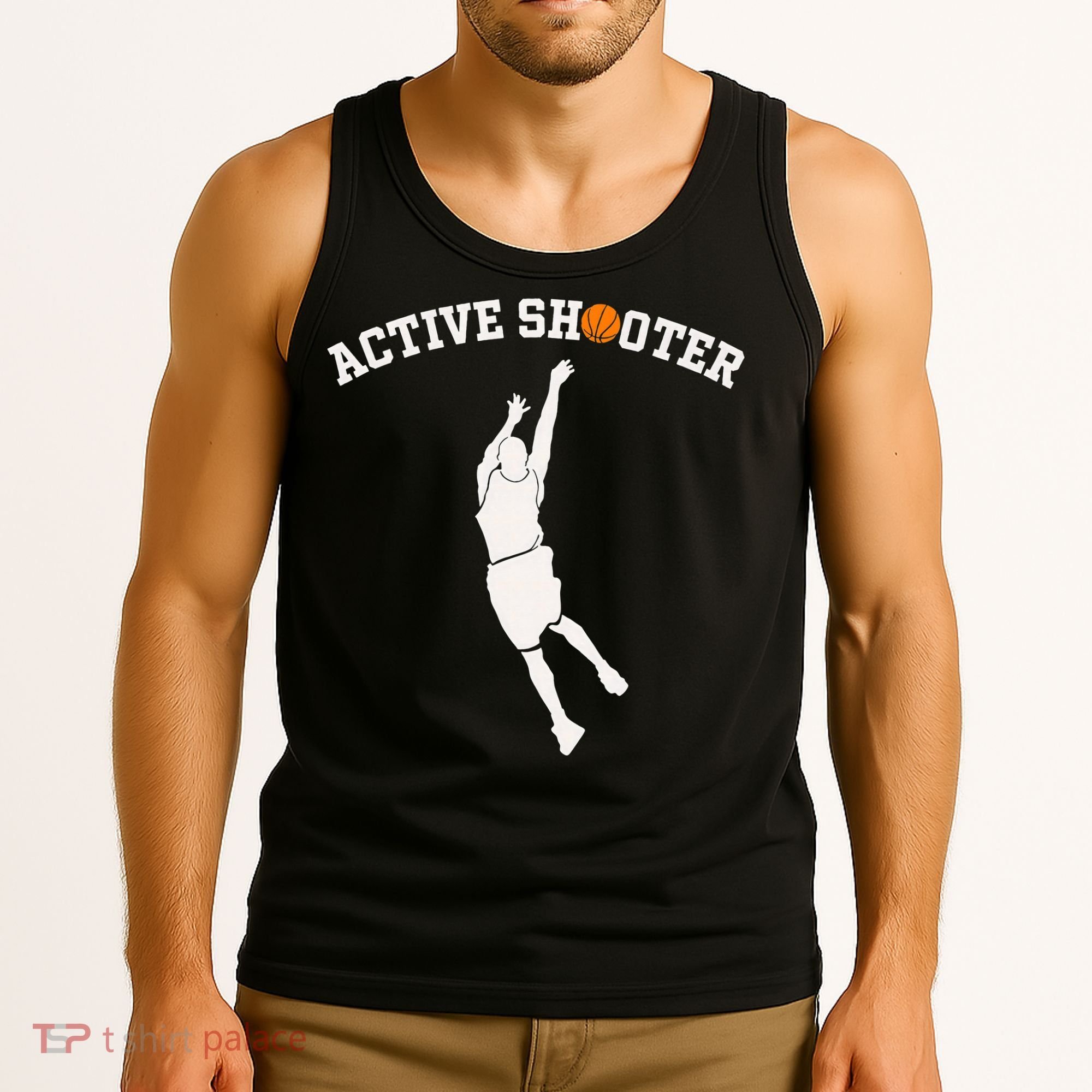 Active Shooter Basketball Lovers funny player Tank Top