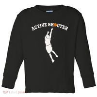Active Shooter Basketball Lovers funny player Toddler Long Sleeve Shirt thumb 0