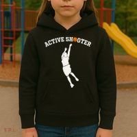 Active Shooter Basketball Lovers funny player Kids Hoodie thumb 3