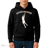 Active Shooter Basketball Lovers funny player Kids Hoodie thumb 4