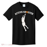 Active Shooter Basketball Lovers funny player Kids T-Shirt thumb 0