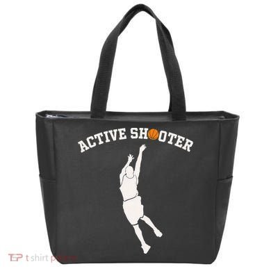 Active Shooter Basketball Lovers funny player Tote Bag