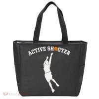 Active Shooter Basketball Lovers funny player Tote Bag thumb 0