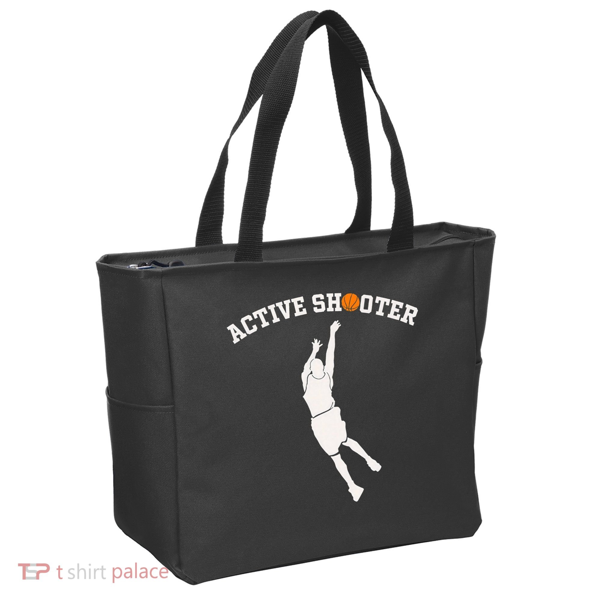 Active Shooter Basketball Lovers funny player Tote Bag