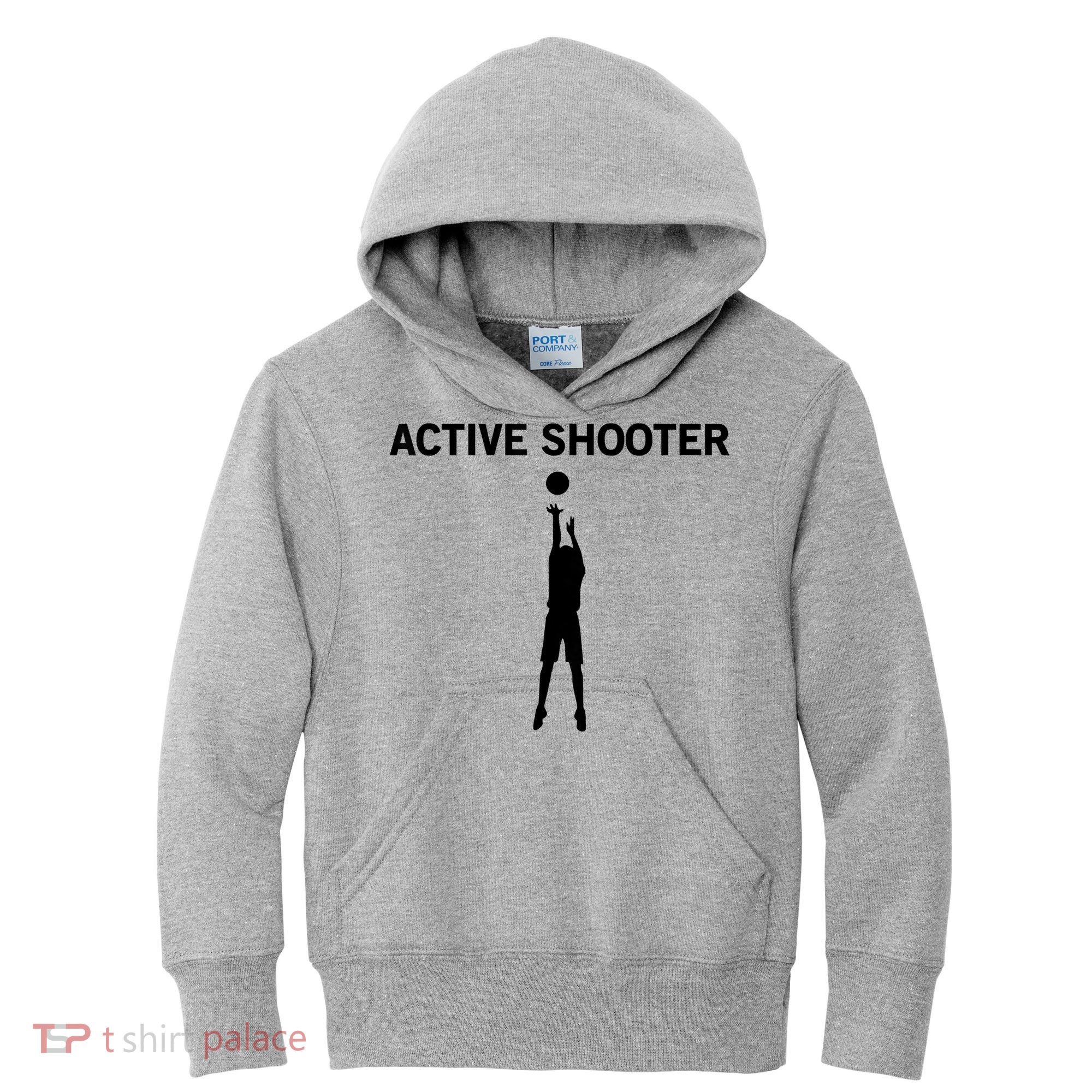 Active Shooter Basketball Lovers Kids Hoodie