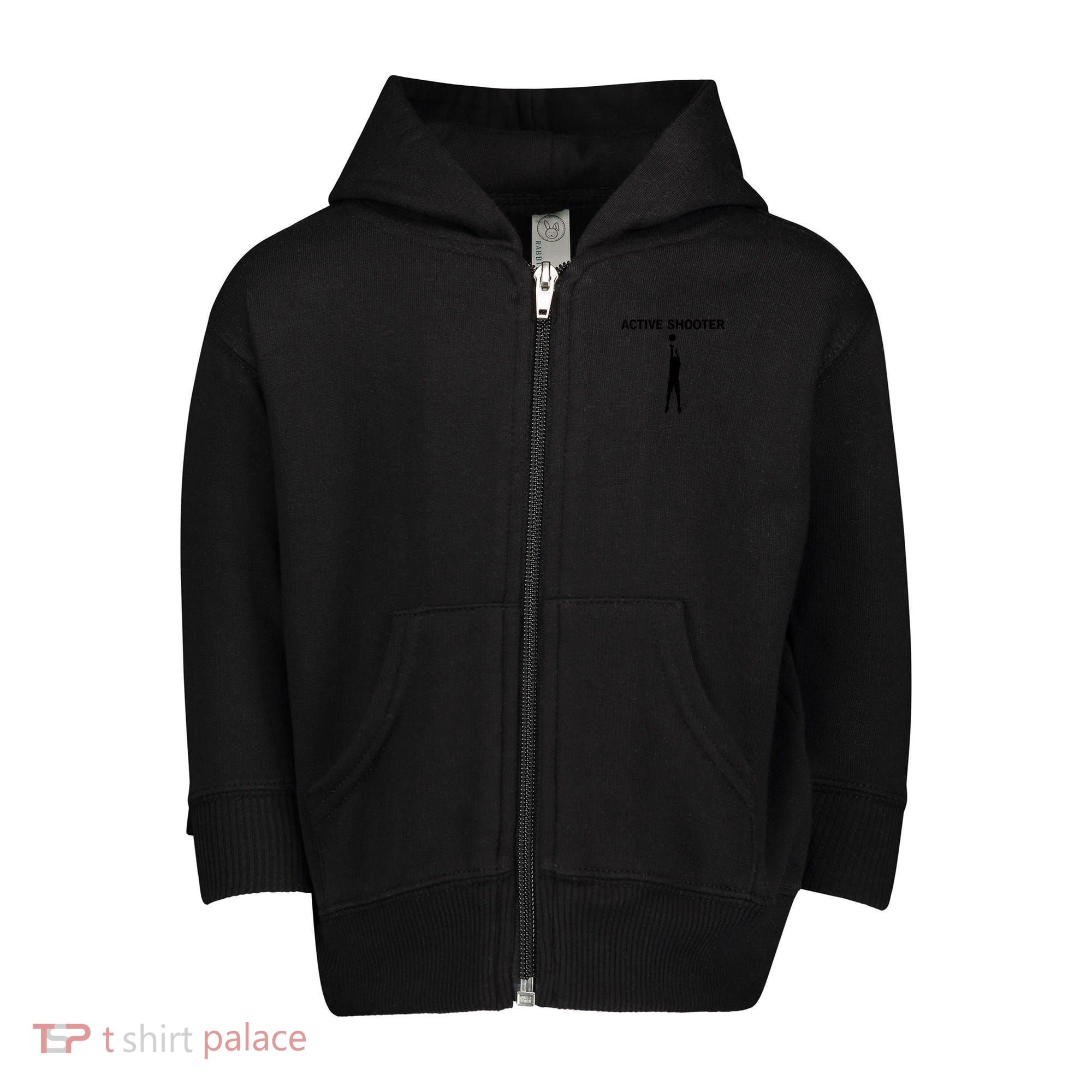 Active Shooter Basketball Lovers Toddler Zip Fleece Hoodie