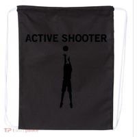 Active Shooter Basketball Lovers Drawstring Bag thumb 0