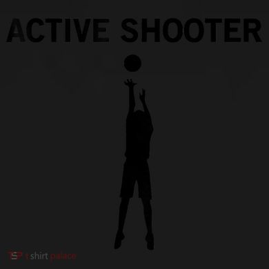 Active Shooter Basketball Lovers Drawstring Bag