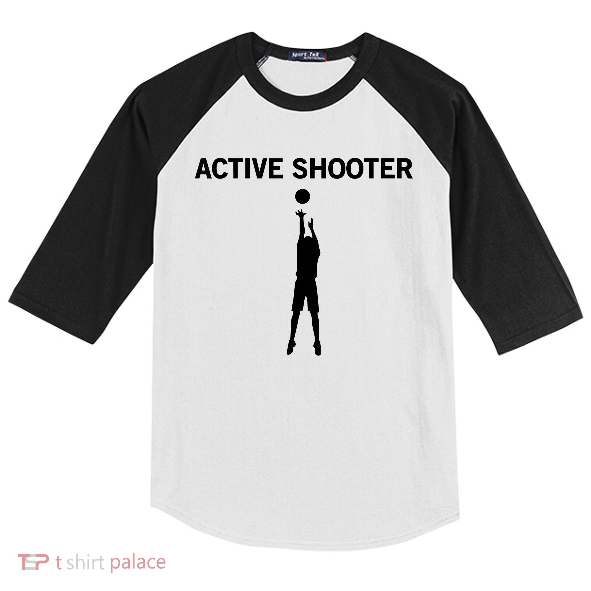 Active Shooter Basketball Lovers Kids Colorblock Raglan Jersey