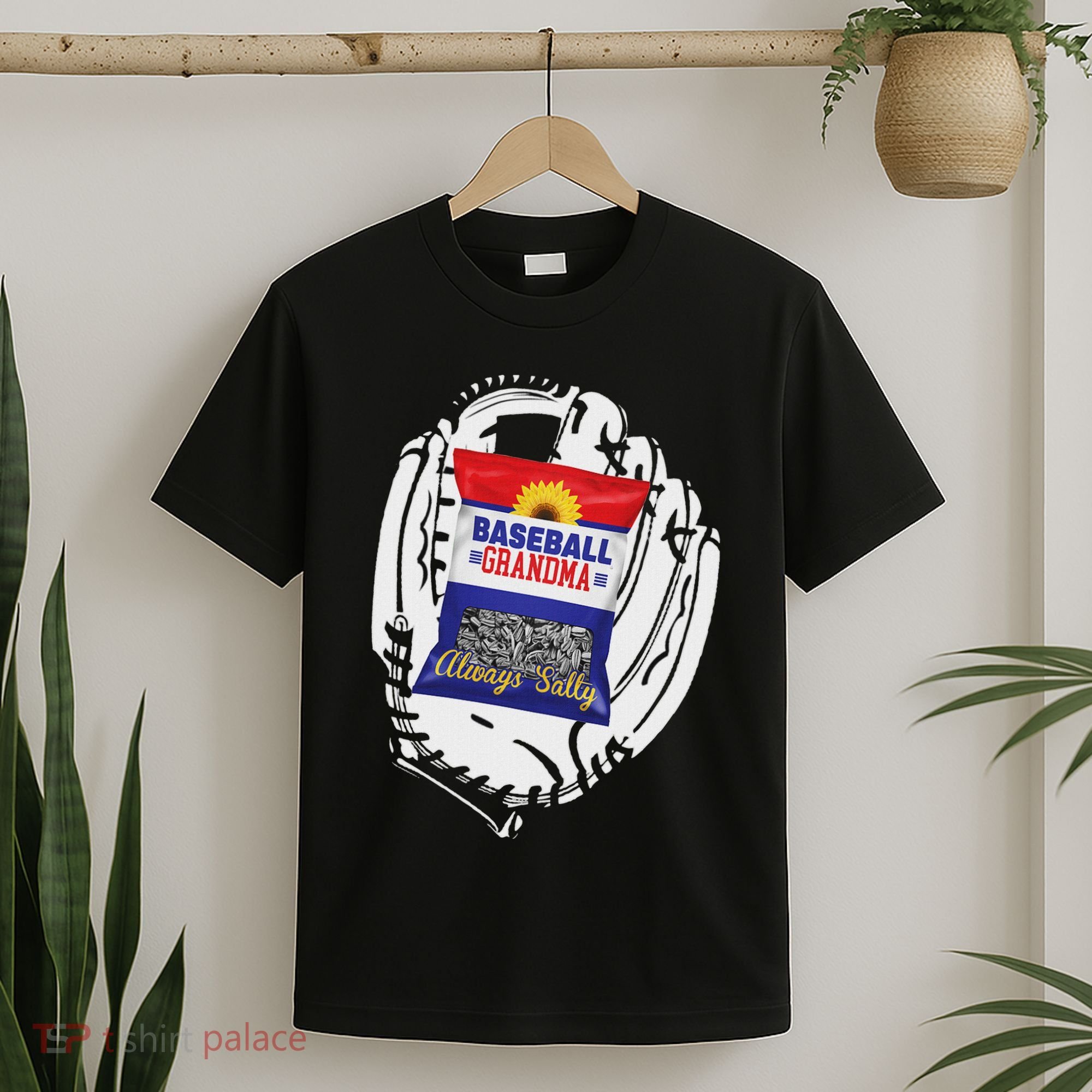 Always Salty Baseball Grandma With Sunflower Seeds T-Shirt