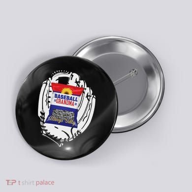 Always Salty Baseball Grandma With Sunflower Seeds Button