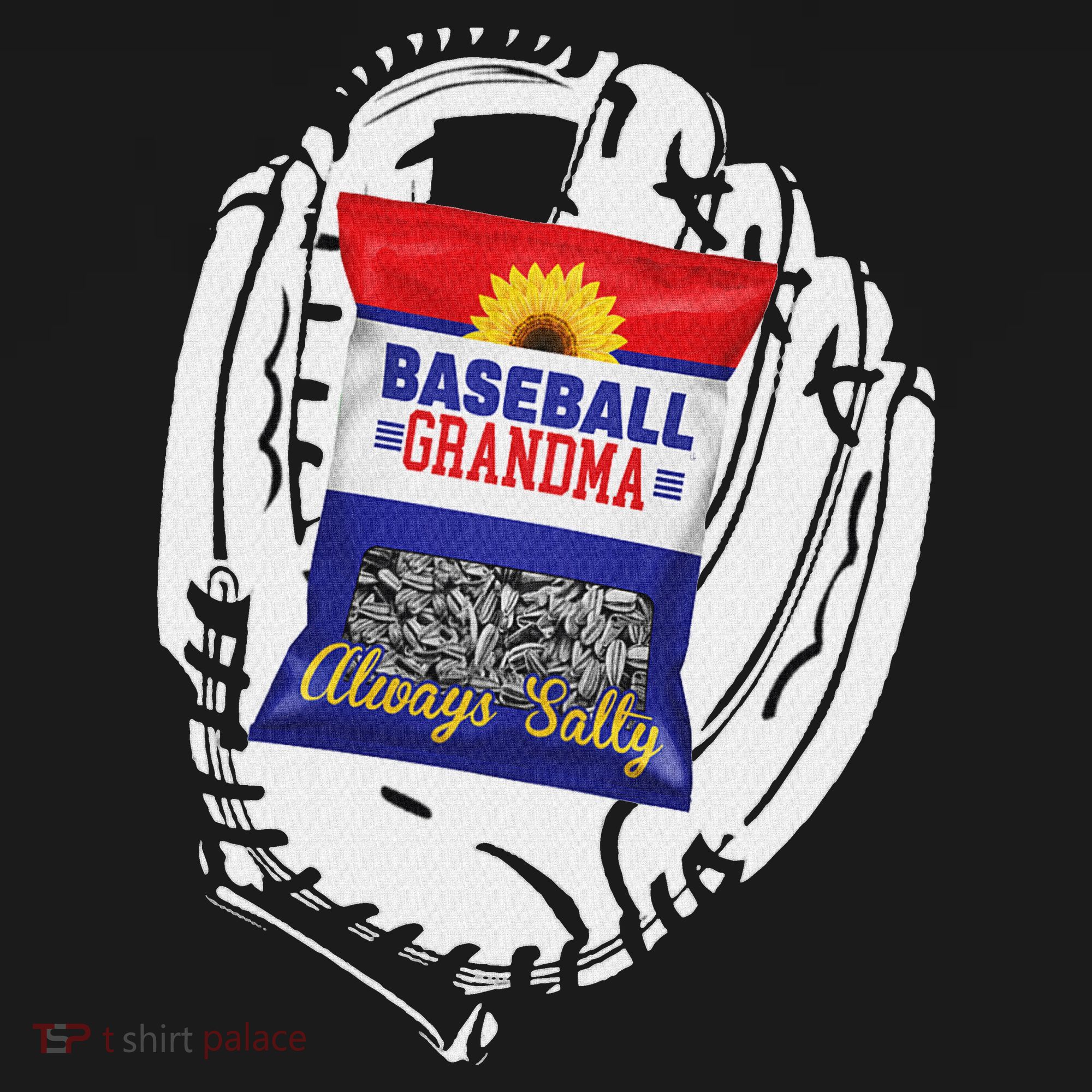Always Salty Baseball Grandma With Sunflower Seeds Women's Hoodie