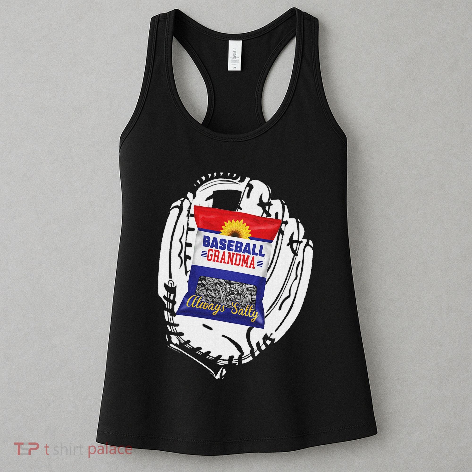 Always Salty Baseball Grandma With Sunflower Seeds Women's Tank Top