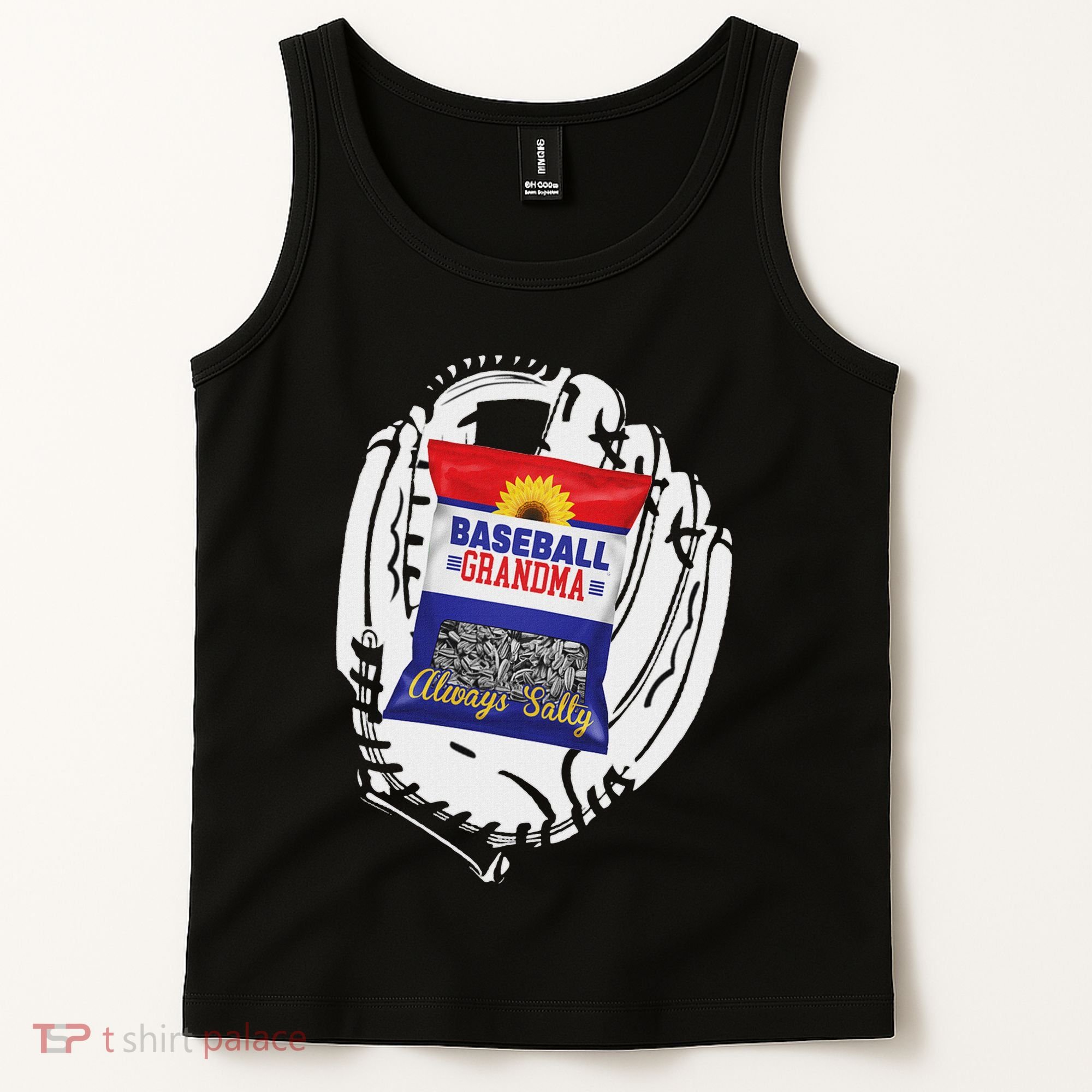 Always Salty Baseball Grandma With Sunflower Seeds Tank Top