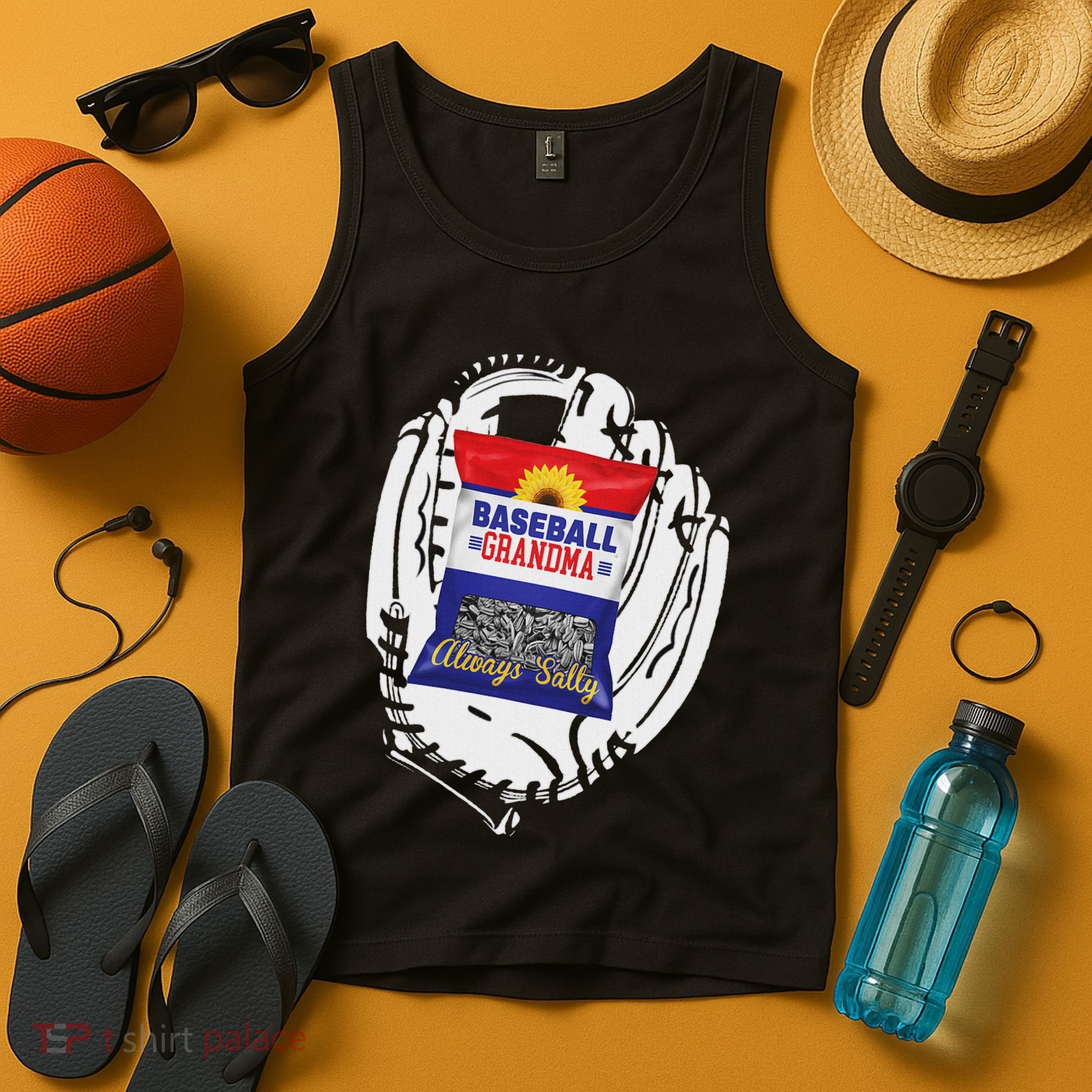 Always Salty Baseball Grandma With Sunflower Seeds Tank Top