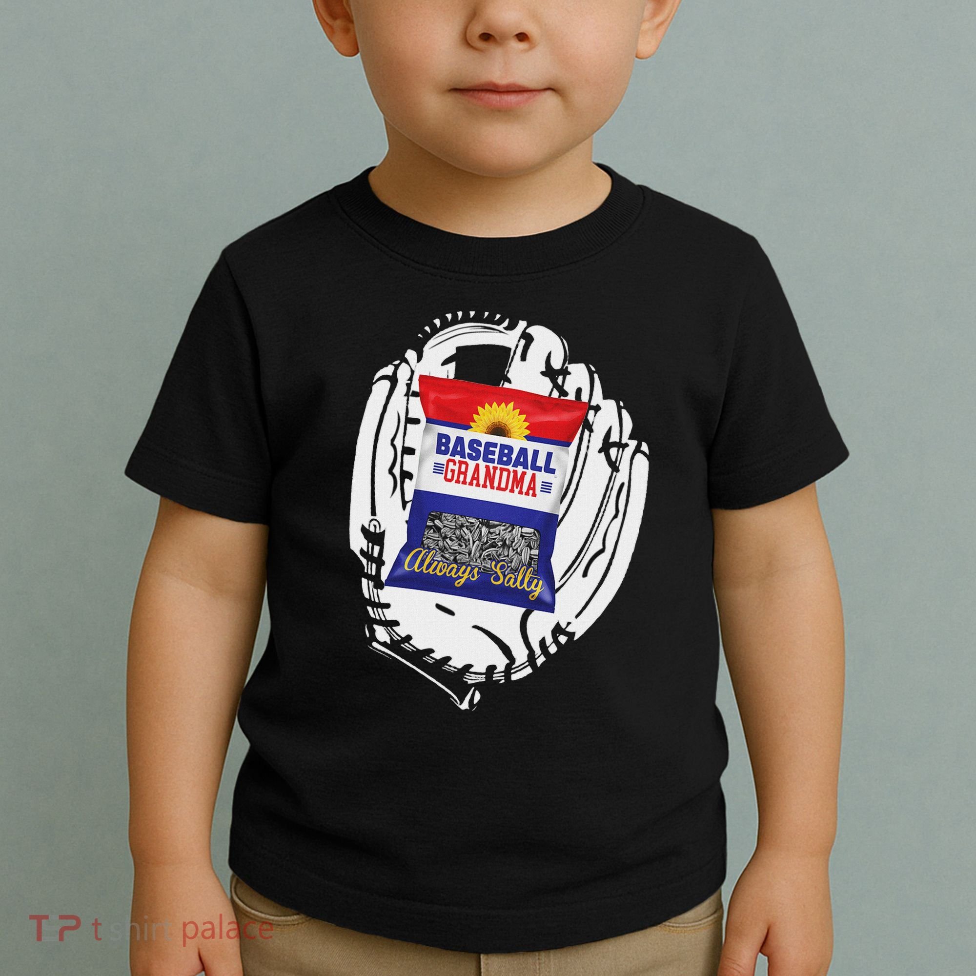 Always Salty Baseball Grandma With Sunflower Seeds Toddler T-Shirt