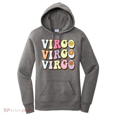 August September Birthday Groovy Astrology Zodiac Sign Virgo Women's Hoodie