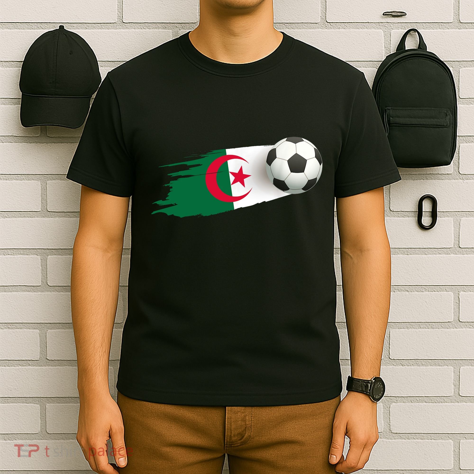 Algeria Soccer Ball Algeria Flag Jersey Algeria Football T-Shirt