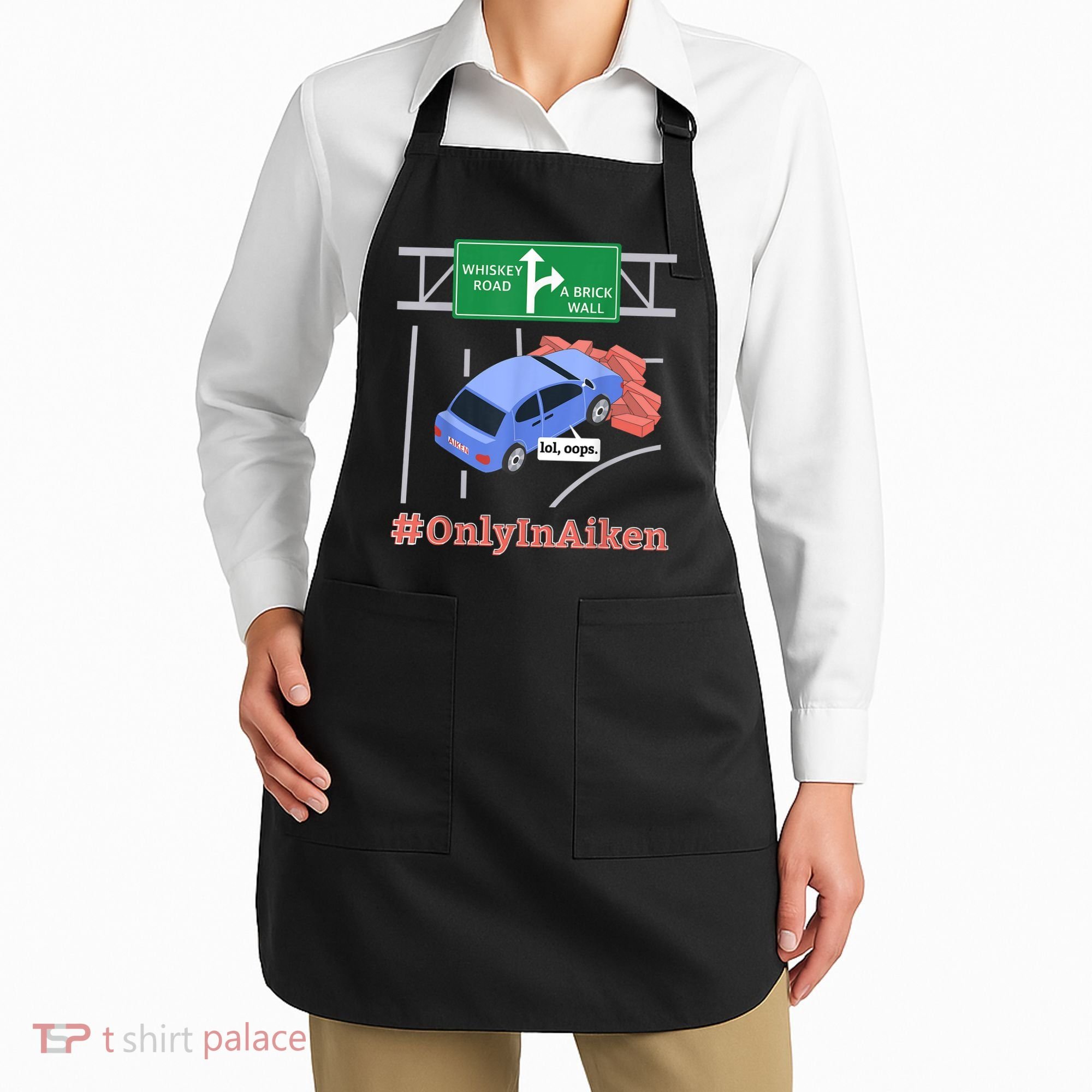Aiken, SC, Brick Wall Meme Apron