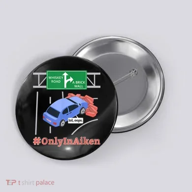 Aiken, SC, Brick Wall Meme Button