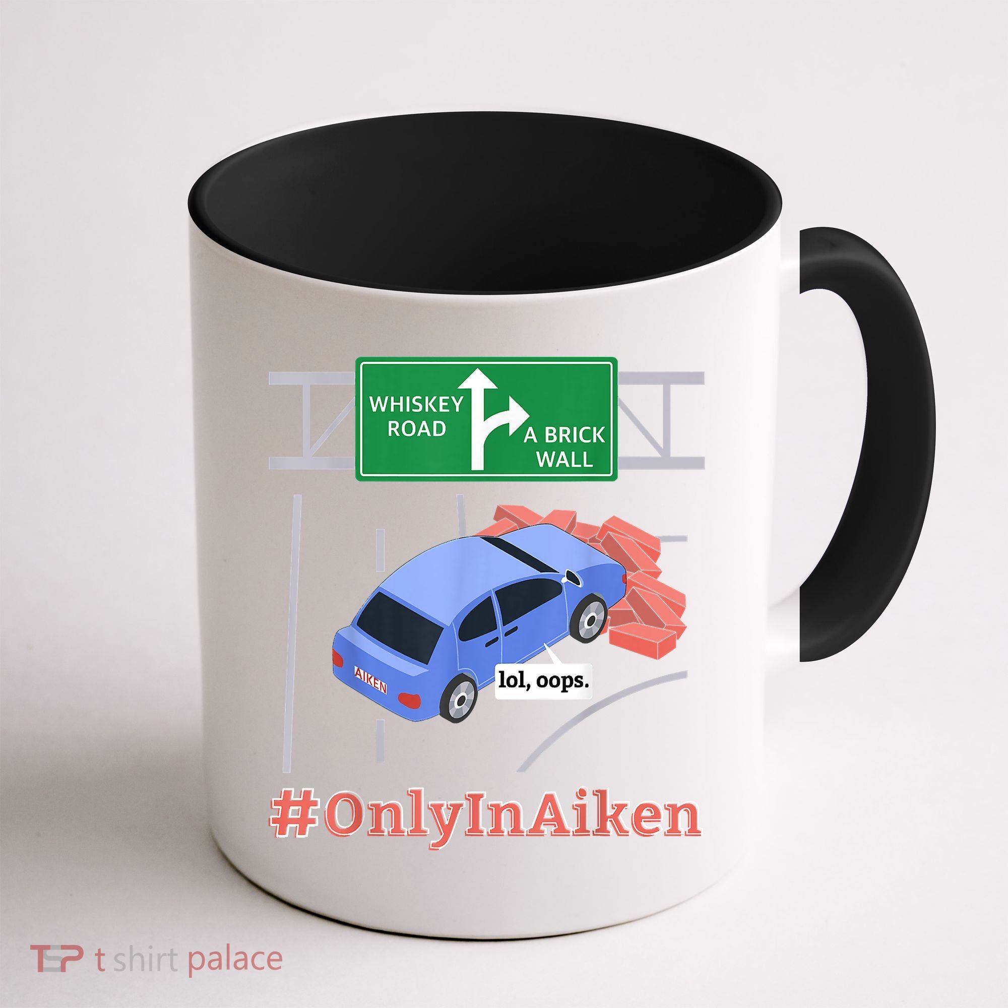 Aiken, SC, Brick Wall Meme Coffee Mug