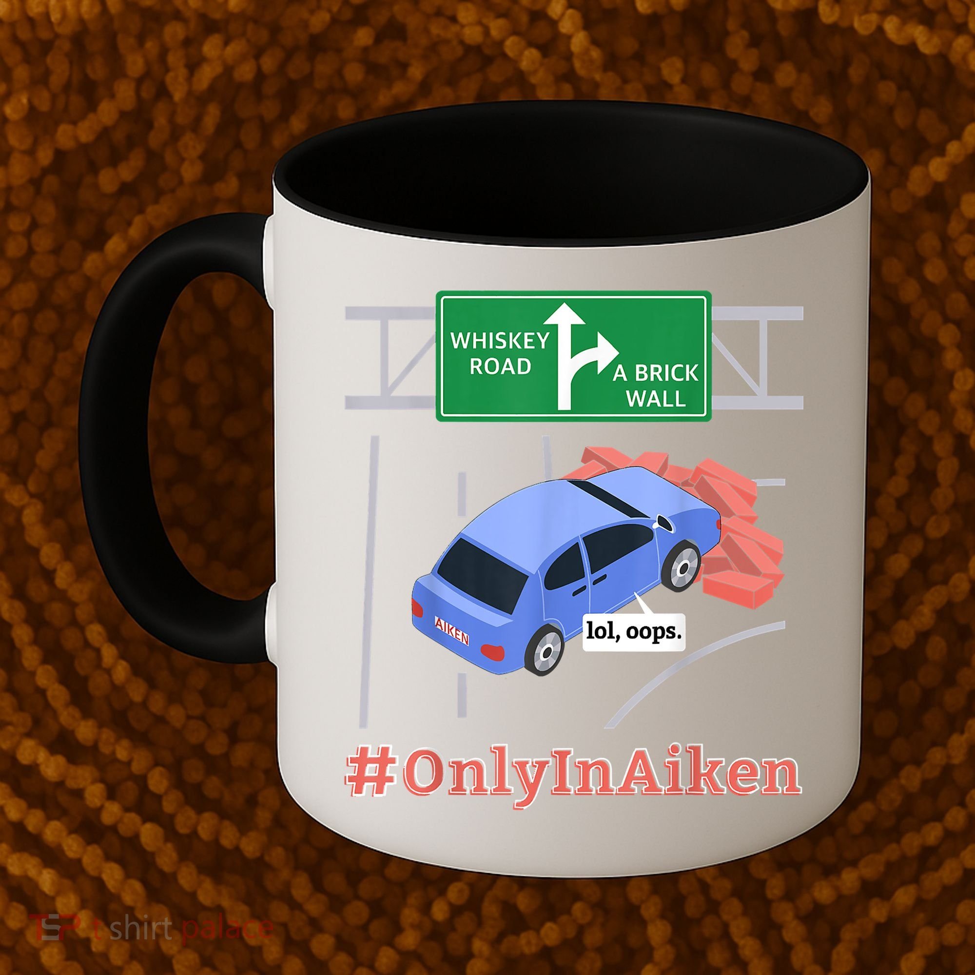 Aiken, SC, Brick Wall Meme Coffee Mug