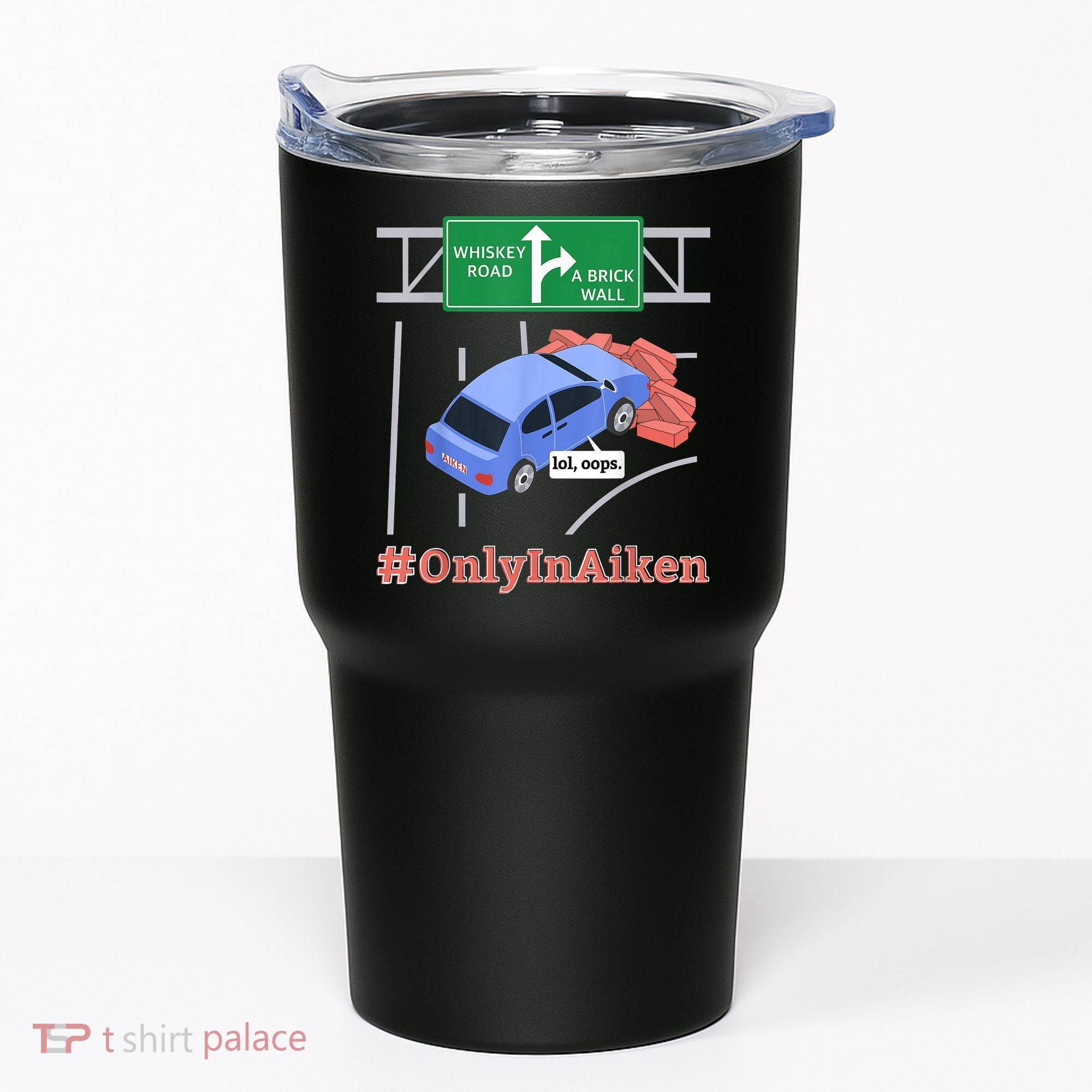 Aiken, SC, Brick Wall Meme Tumbler