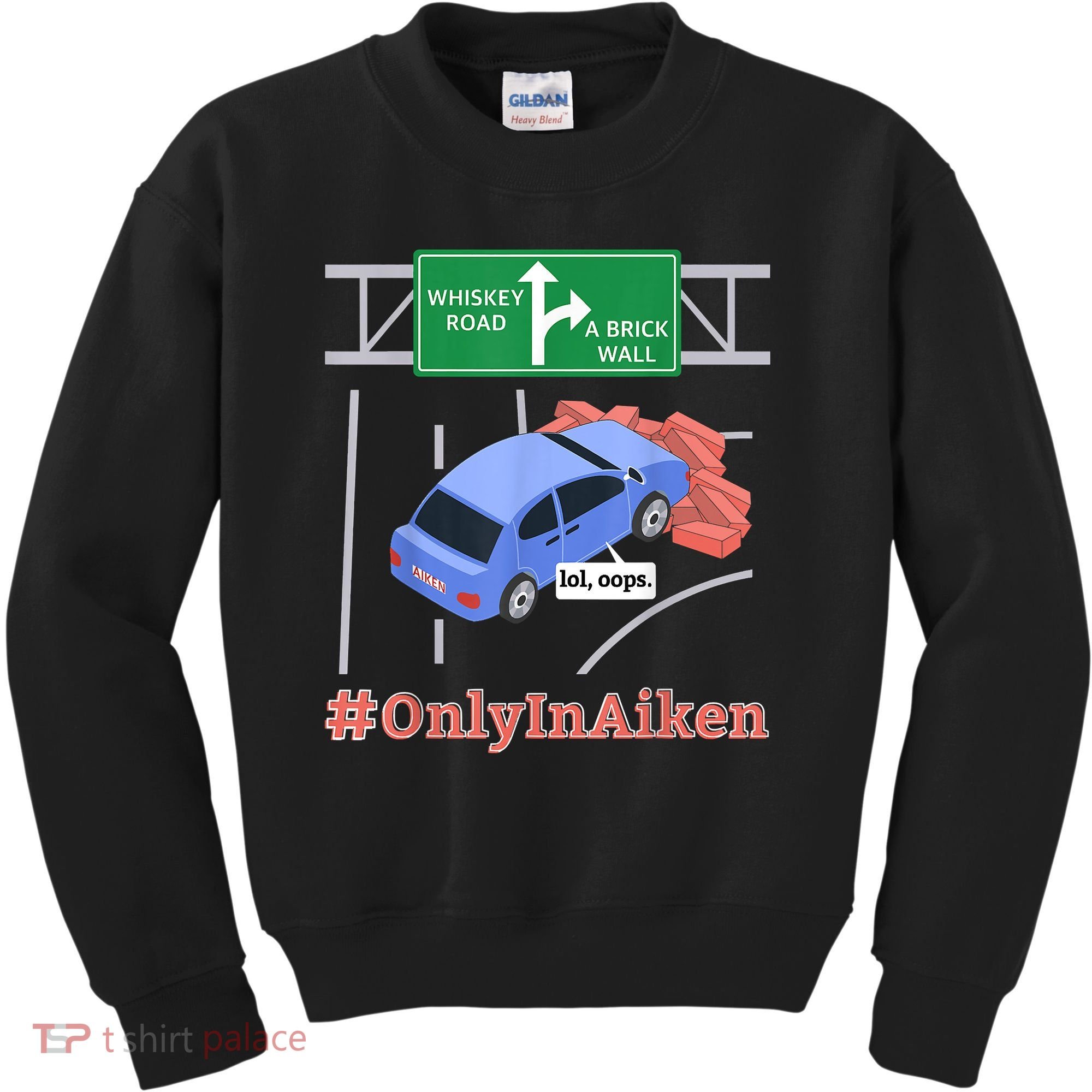 Aiken, SC, Brick Wall Meme Kids Sweatshirt