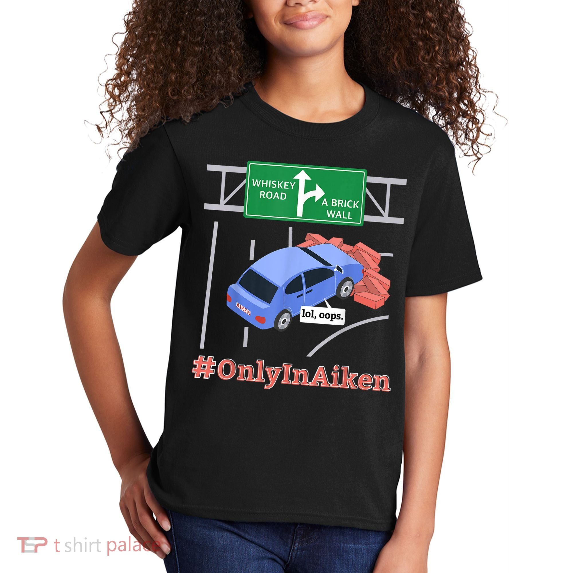Aiken, SC, Brick Wall Meme Kids T-Shirt