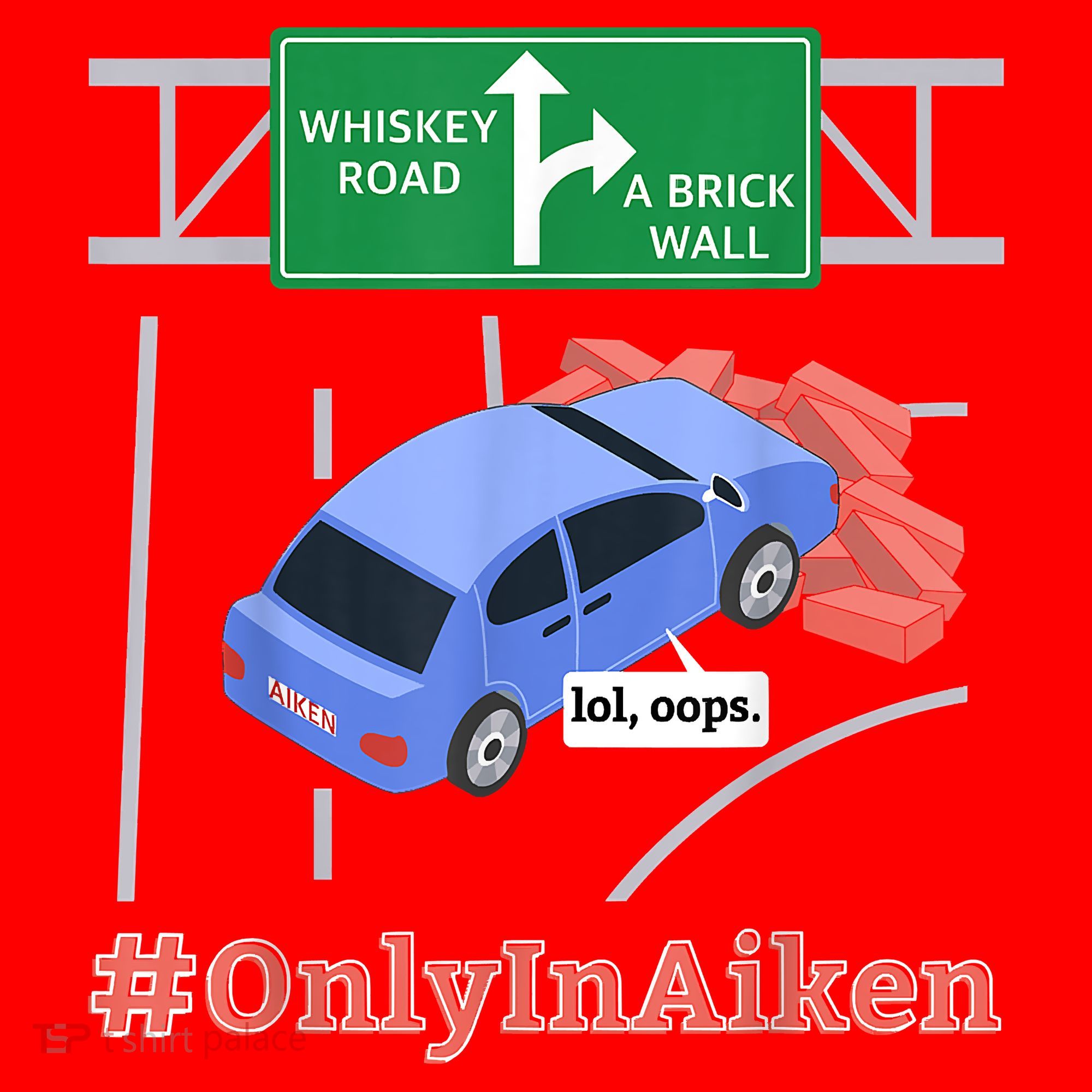 Aiken, SC, Brick Wall Meme Santa Hat