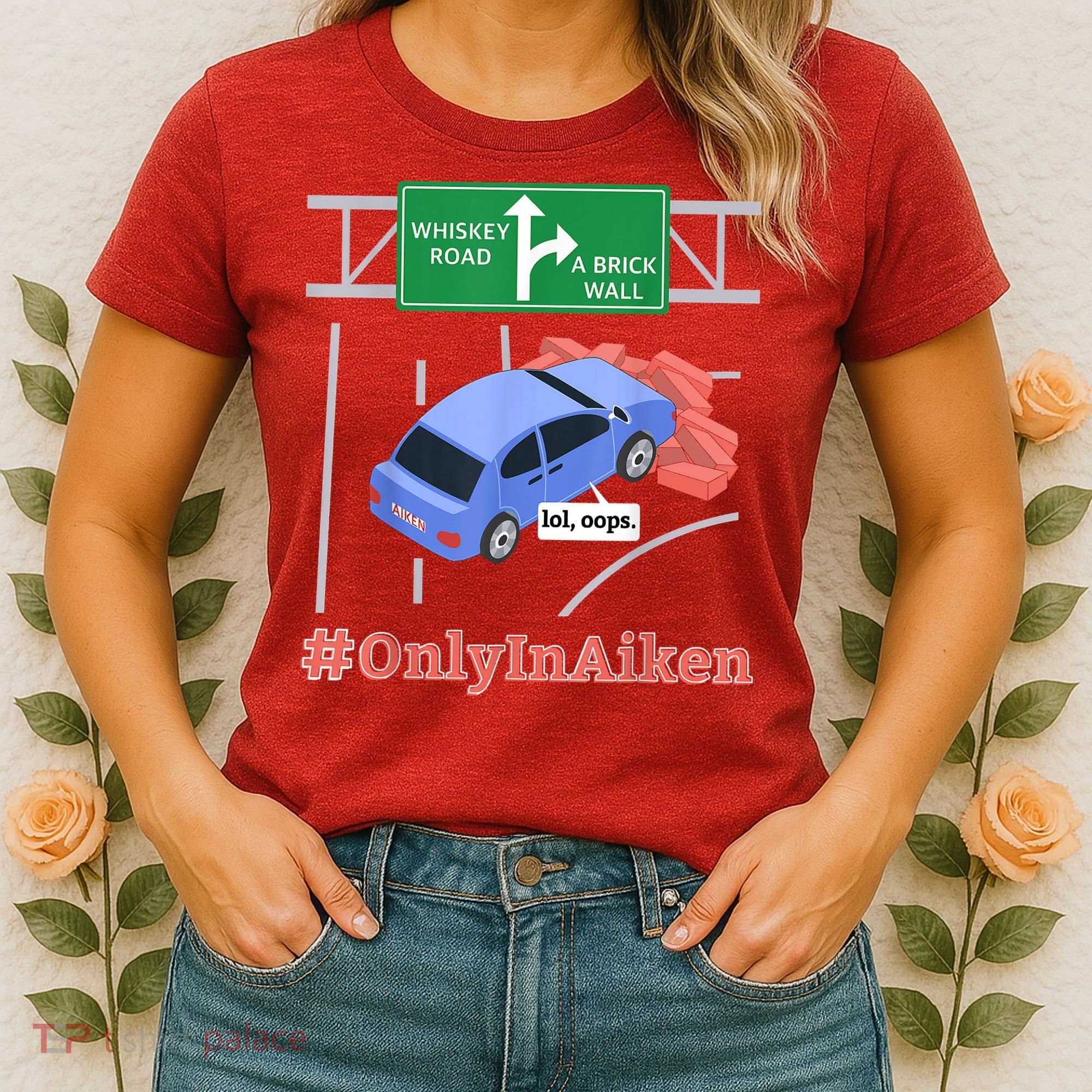 Aiken, SC, Brick Wall Meme Women's T-Shirt
