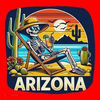 Arizona Skeleton Bone Dry Heat Santa Hat thumb 1