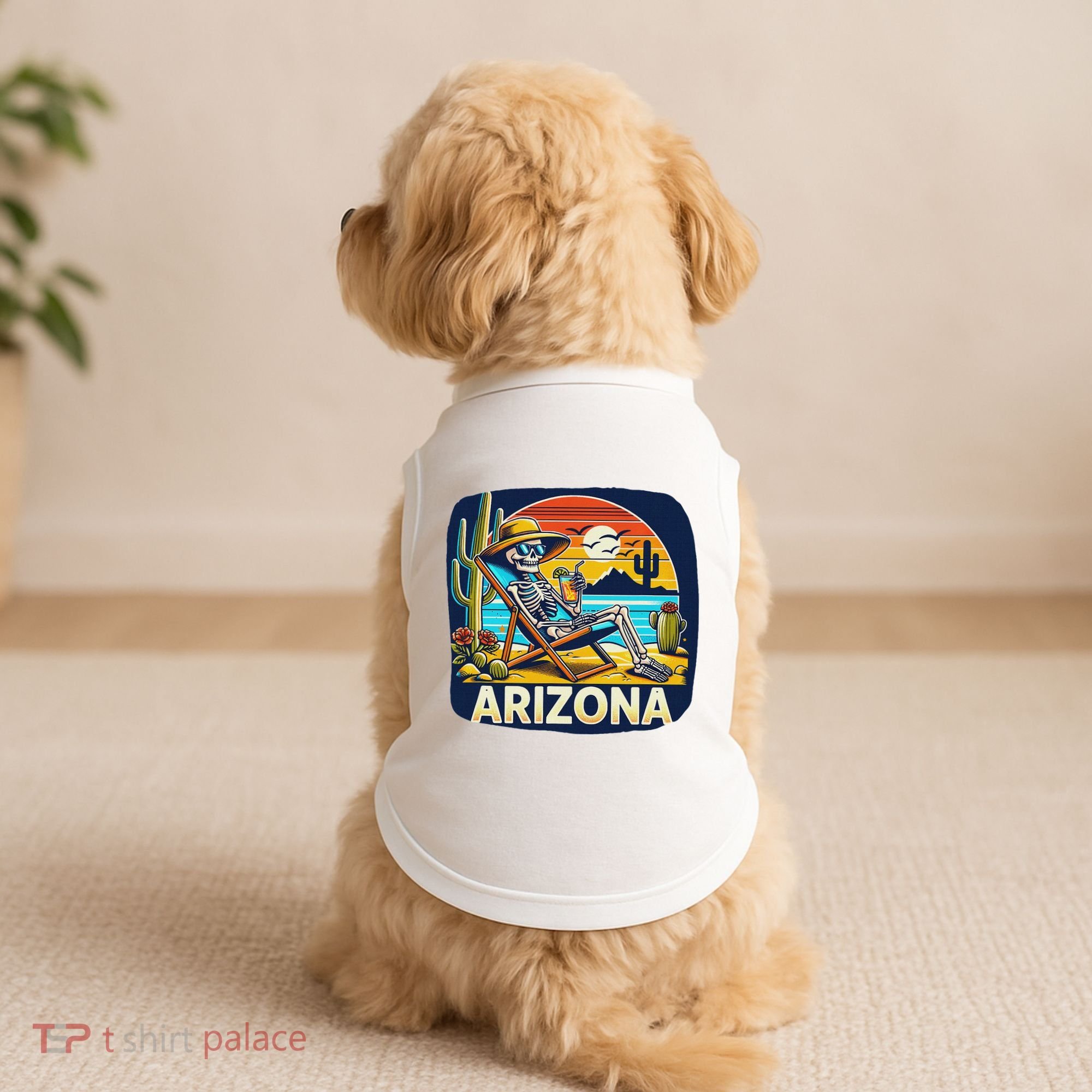 Arizona Skeleton Bone Dry Heat Doggie Tank